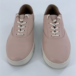 Vionic Callie Sneakers 9.5 Wide Pink Leather Lace Up Comfort Shoes
